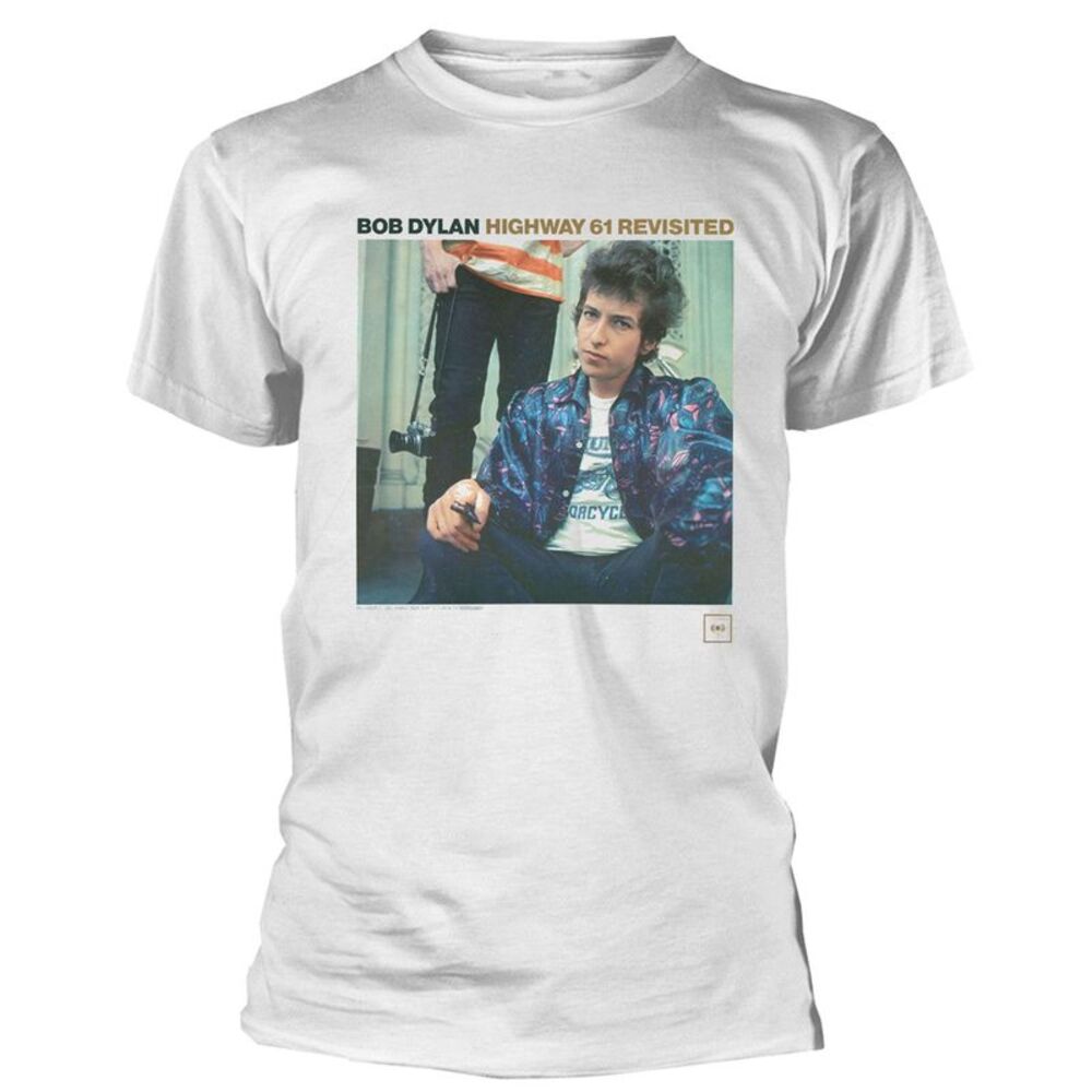 Bob Dylan Unisex Adult Highway 61 Revisited Cotton T-Shirt / White